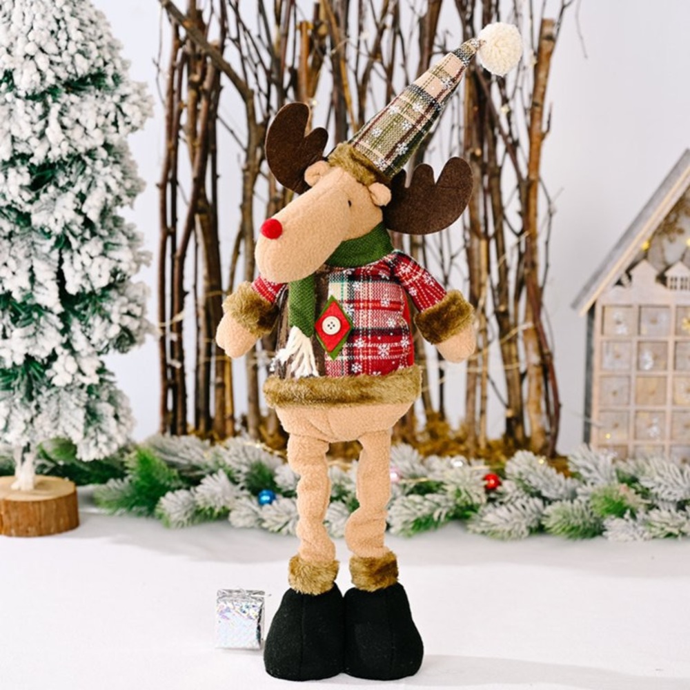 Christmas 3ft Reindeer Standing Figure Plush Holiday Decor